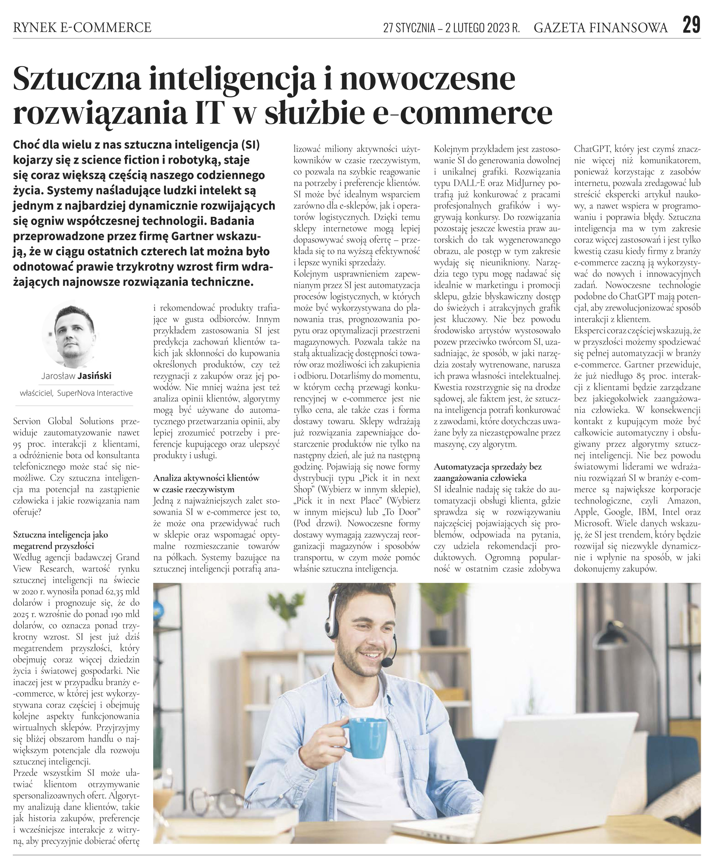 Jarosław Jasiński - Sztuczna inteligencja w e-commerce rewolucjonizuje sprzedaż